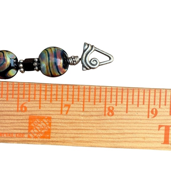 Mique Sterling Silver 925 Glass Beaded Bracelet Artisan Design - Picture 16 of 16